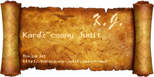 Karácsony Judit névjegykártya