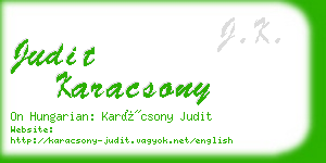 judit karacsony business card